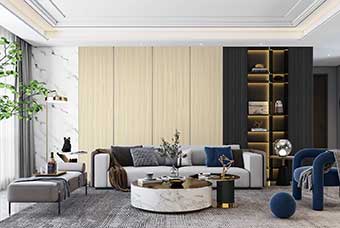 驻马店轻奢风格-客厅