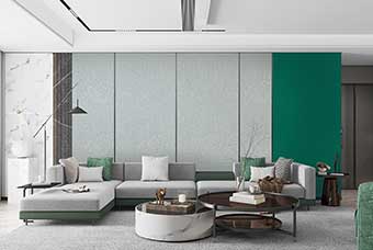 驻马店轻奢风格-客厅